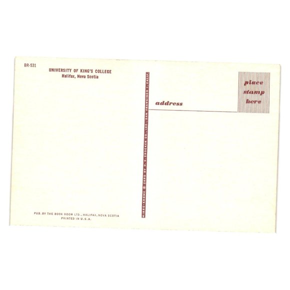 Vintage Postcard University of King's College Halifax Nova Scotia College School - Picture 2 of 2